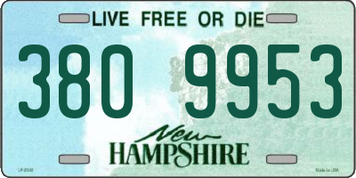 NH license plate 3809953