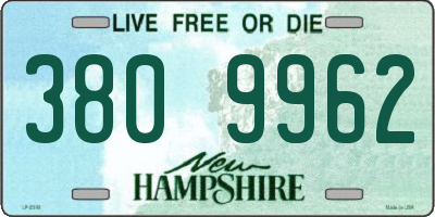 NH license plate 3809962