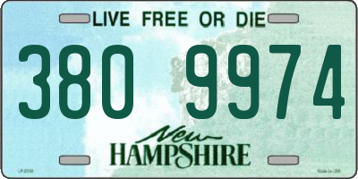 NH license plate 3809974