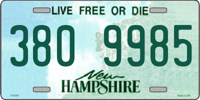 NH license plate 3809985