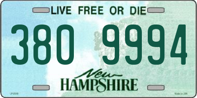 NH license plate 3809994