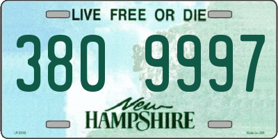 NH license plate 3809997