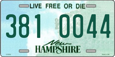 NH license plate 3810044