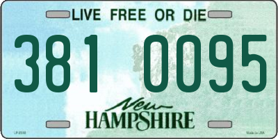 NH license plate 3810095