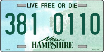 NH license plate 3810110