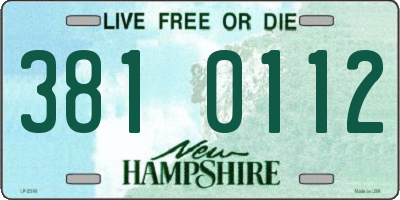 NH license plate 3810112
