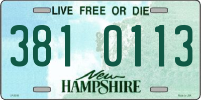 NH license plate 3810113