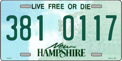 NH license plate 3810117