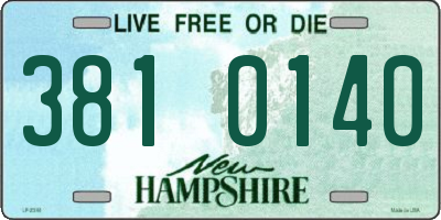 NH license plate 3810140