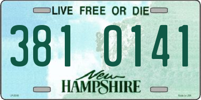 NH license plate 3810141