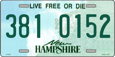 NH license plate 3810152