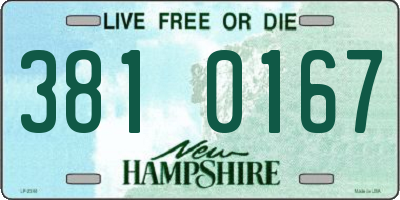 NH license plate 3810167