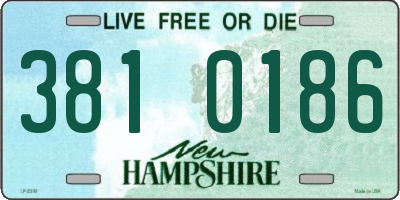 NH license plate 3810186