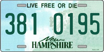 NH license plate 3810195