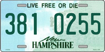 NH license plate 3810255