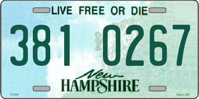 NH license plate 3810267