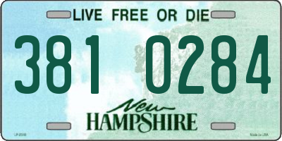 NH license plate 3810284