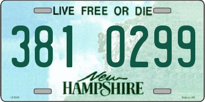 NH license plate 3810299