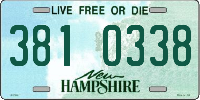 NH license plate 3810338