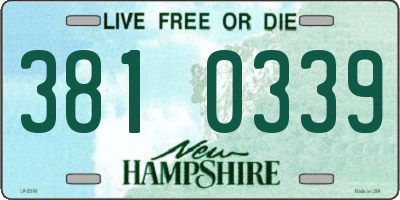 NH license plate 3810339