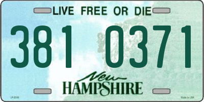 NH license plate 3810371
