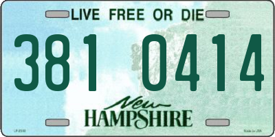 NH license plate 3810414