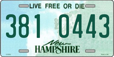NH license plate 3810443
