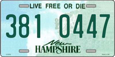 NH license plate 3810447