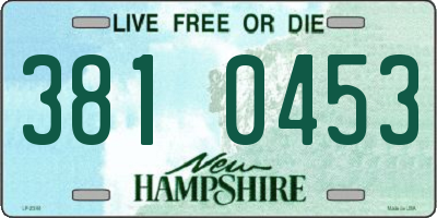 NH license plate 3810453
