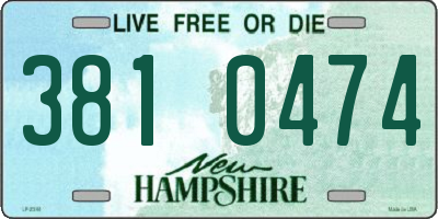 NH license plate 3810474