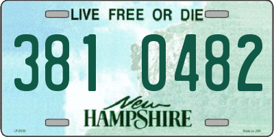 NH license plate 3810482