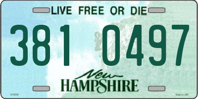 NH license plate 3810497