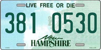 NH license plate 3810530