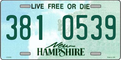 NH license plate 3810539