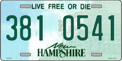 NH license plate 3810541