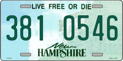 NH license plate 3810546