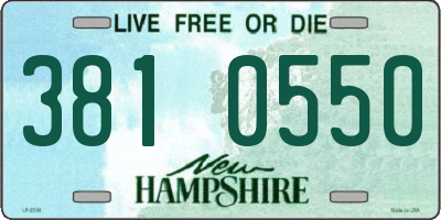 NH license plate 3810550
