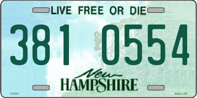 NH license plate 3810554