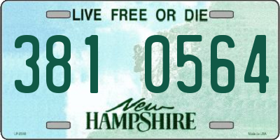 NH license plate 3810564