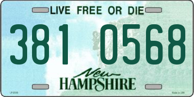 NH license plate 3810568