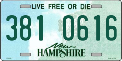 NH license plate 3810616