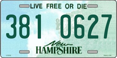 NH license plate 3810627
