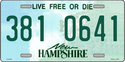 NH license plate 3810641