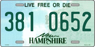 NH license plate 3810652