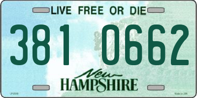 NH license plate 3810662