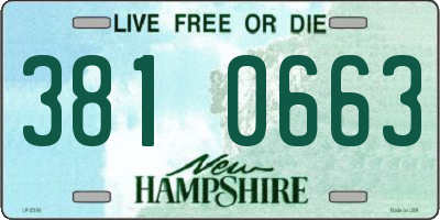 NH license plate 3810663