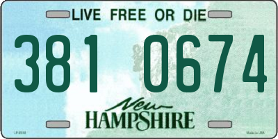 NH license plate 3810674