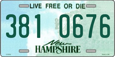 NH license plate 3810676