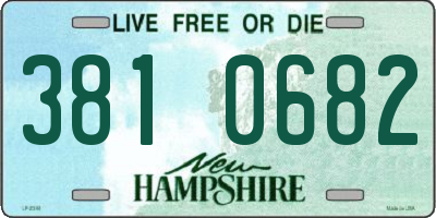 NH license plate 3810682
