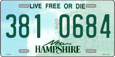 NH license plate 3810684